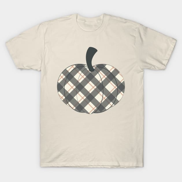 Modern Plaid Pumpkin design 4 T-Shirt by HoneyDoDesign